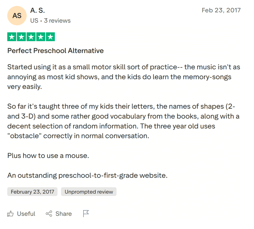 Starfall reviews by parents