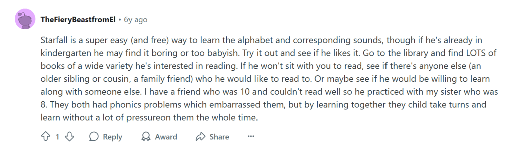 Starfall reviews by parents