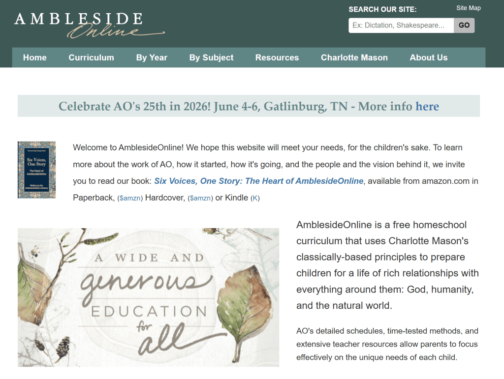 Best homeschooling program #9: AmblesideOnline  