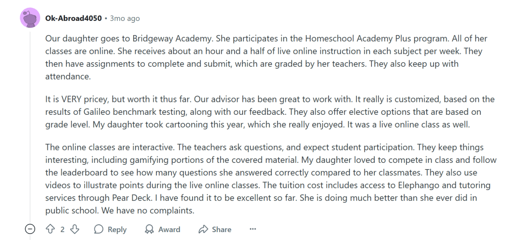 What is the most popular homeschool program?