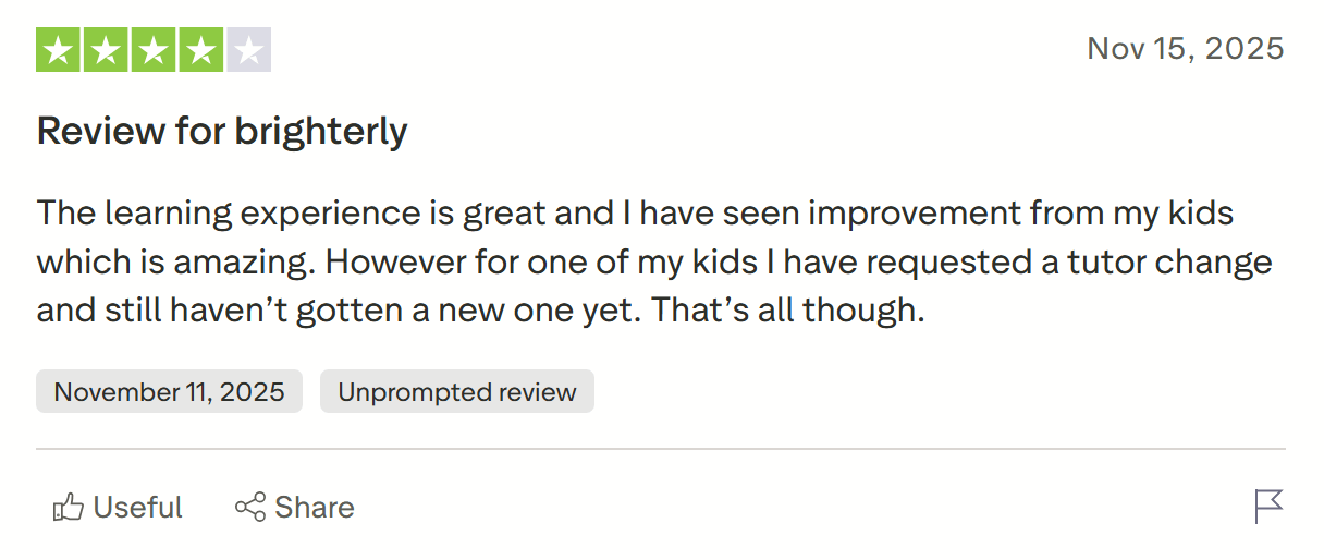 Brighterly reviews
