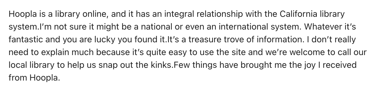 What Users Say About Hoopla