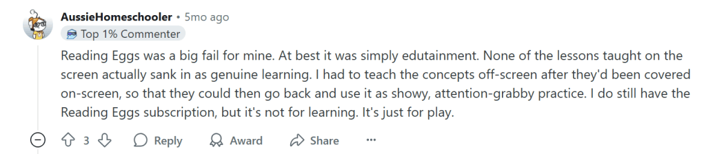 Reading Eggs review complaints