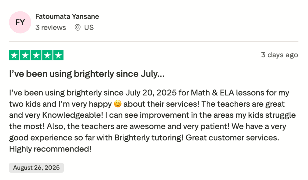 Brighterly reviews: Great option for 1:1 online tutoring