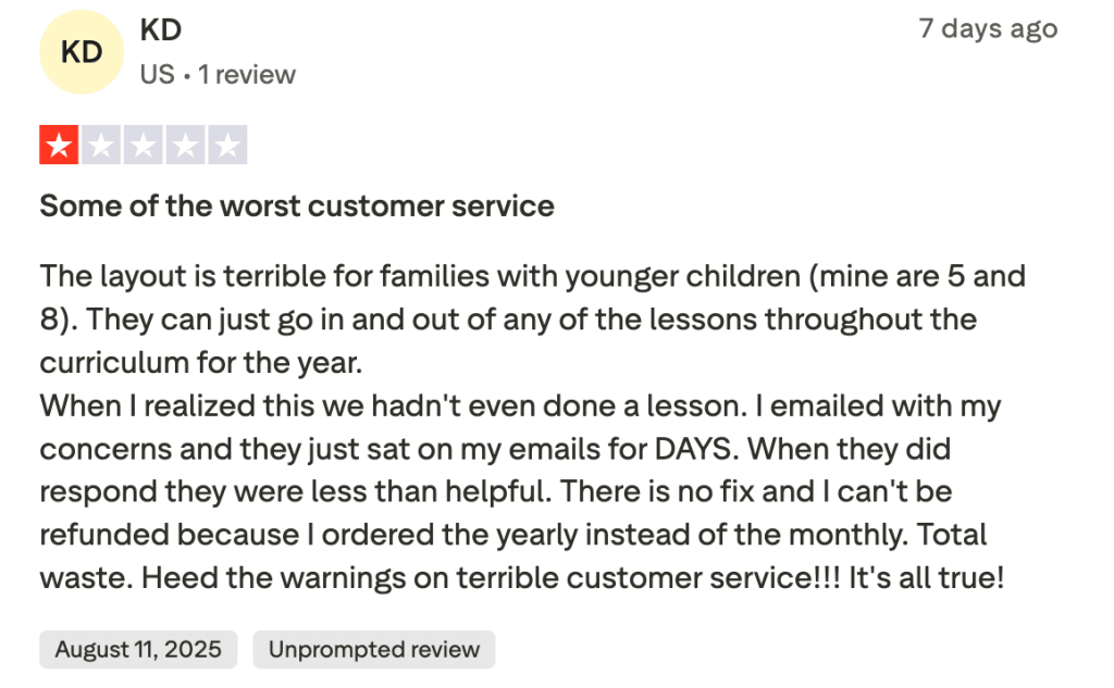 Time4Learning reviews: Customer support quality