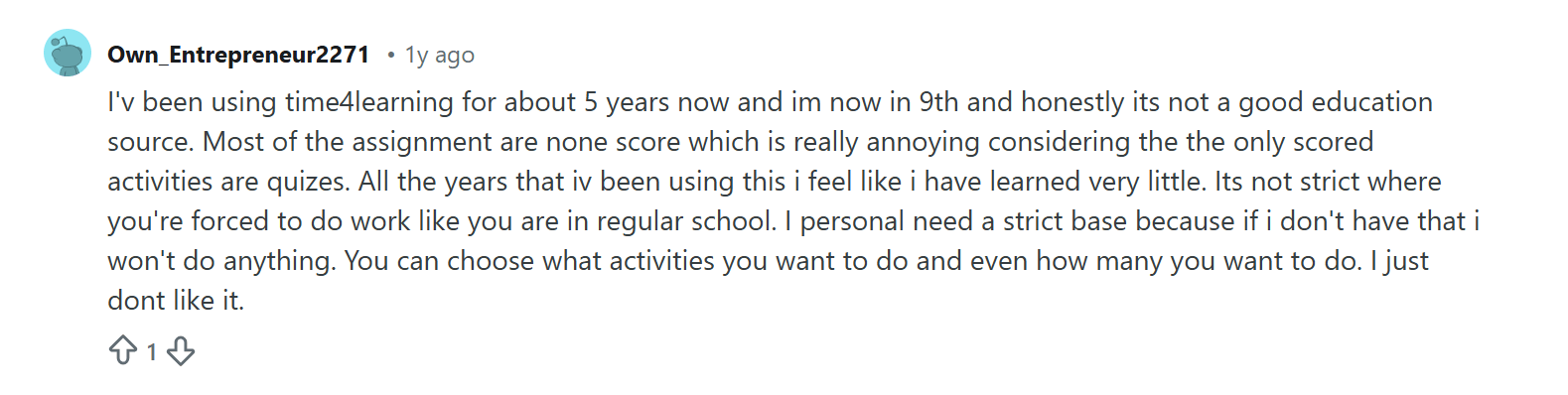 Time4Learning reviews on Reddit and Trustpilot evaluating its effectiveness