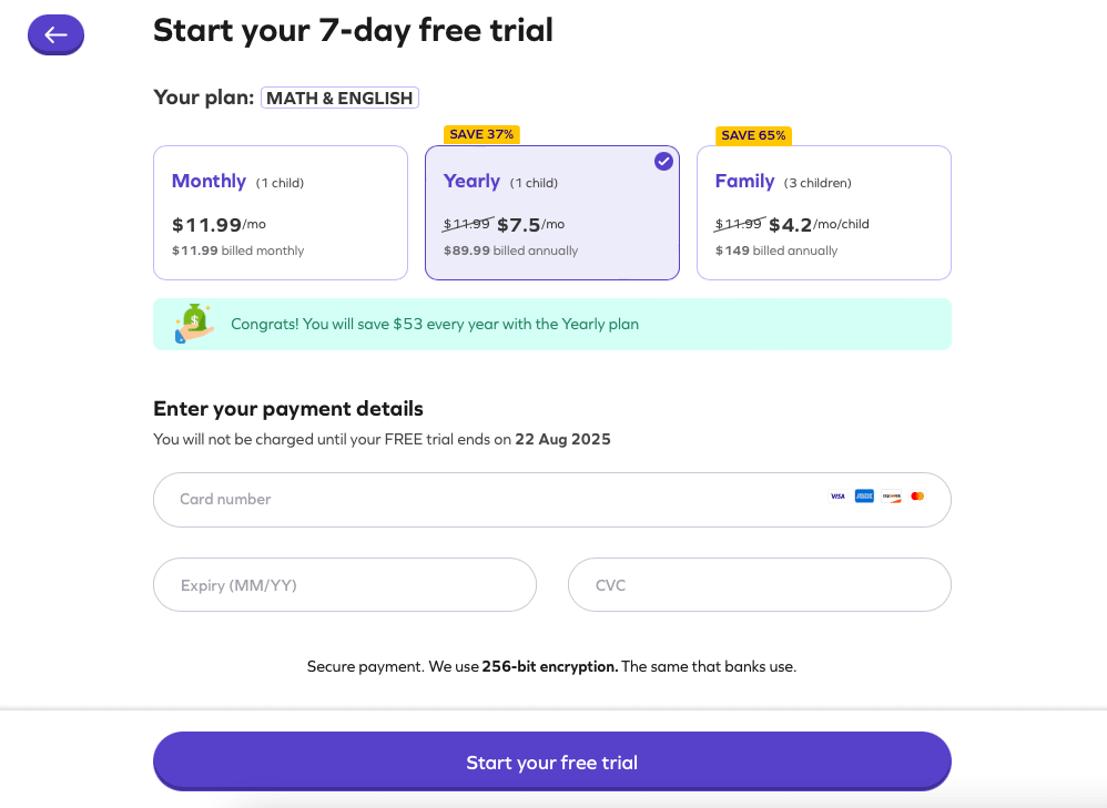 SplashLearn: Pricing