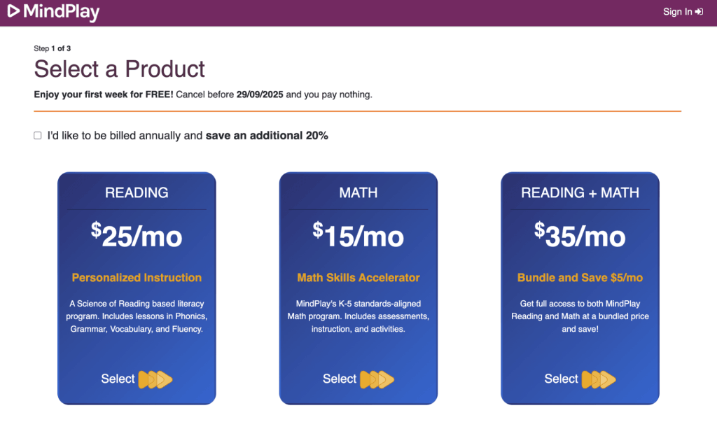 MindPlay Education: Pricing