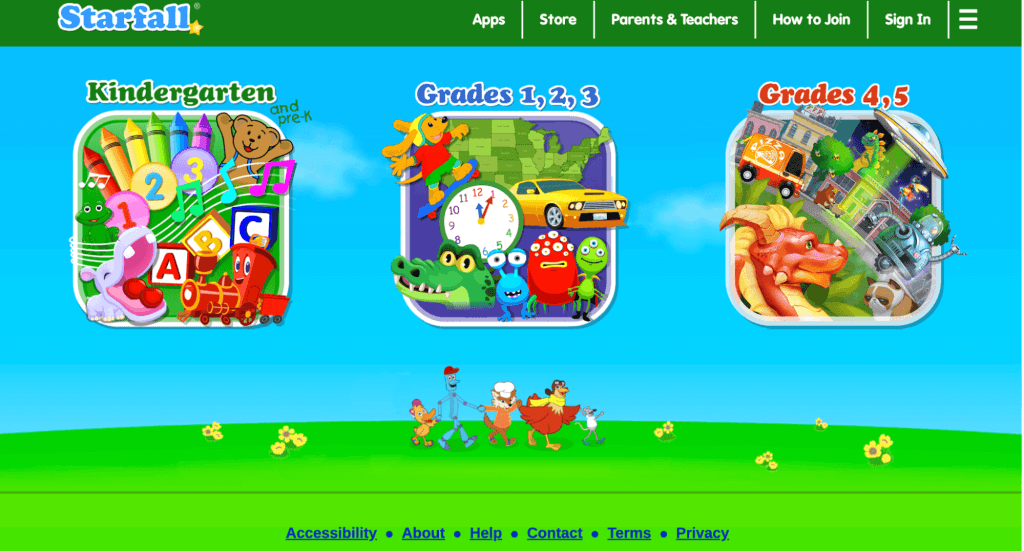 #8 Starfall Education eLearning website