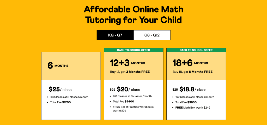 How much does Cuemath price per class?