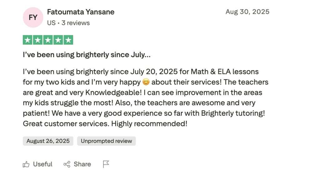 Brighterly benefits: Users’ reviews