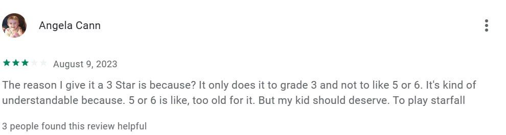 Starfall disadvantages