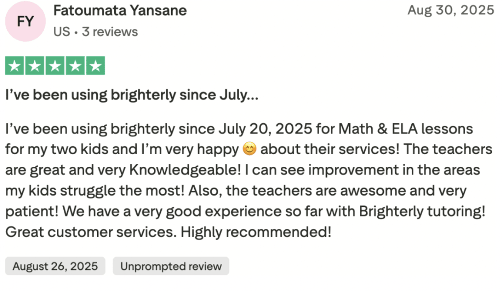 Brighterly school reviews