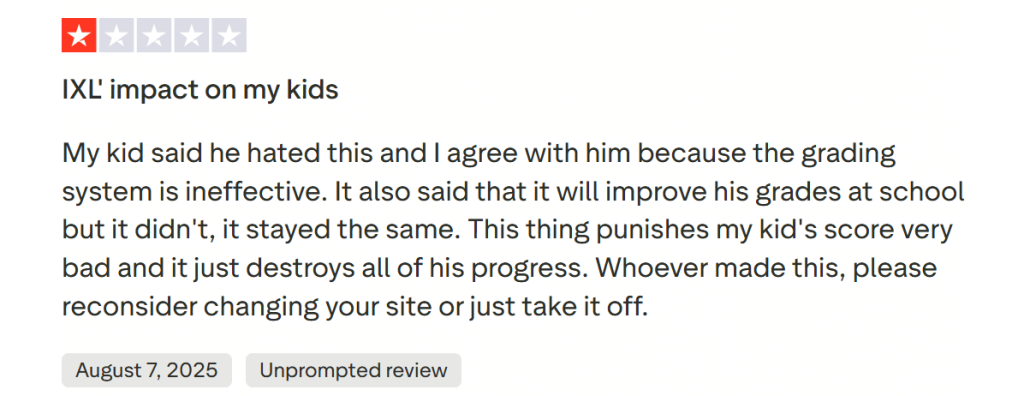 IXL reviews by families