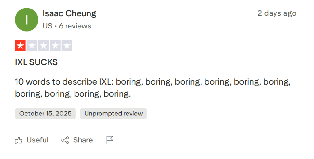 IXL reviews by families