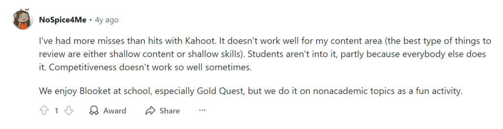 Kahoot reviews on Reddit & Trustpilot: Parents’ and students’ opinions