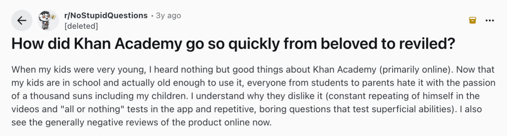 Khan Academy reviews