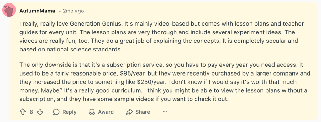 What users love about Generation Genius