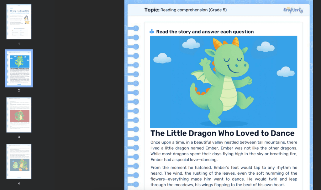 How Brighterly сan help kids improve reading and storytelling skills