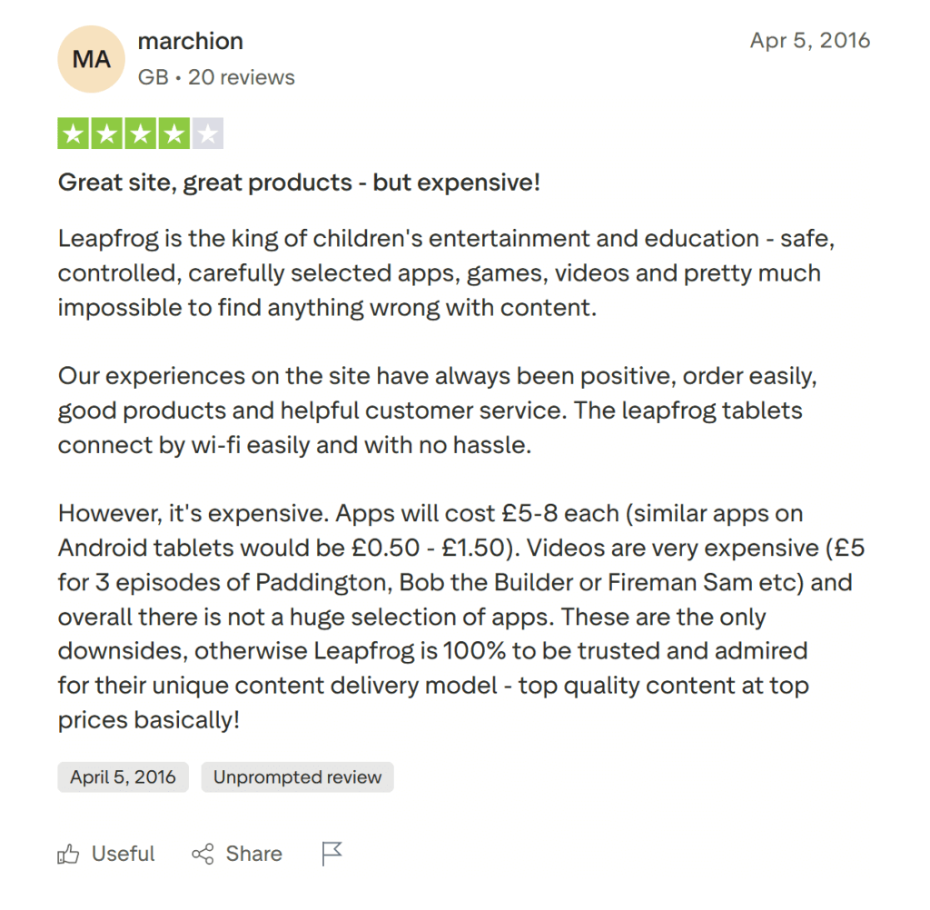 Leapfrog Academy vs ABCmouse Reddit & Trustpilot reviews