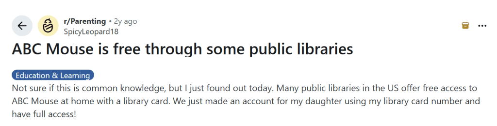 How to get ABCmouse for free?