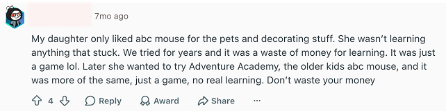 ABCmouse Academy: What Parents Don’t Like