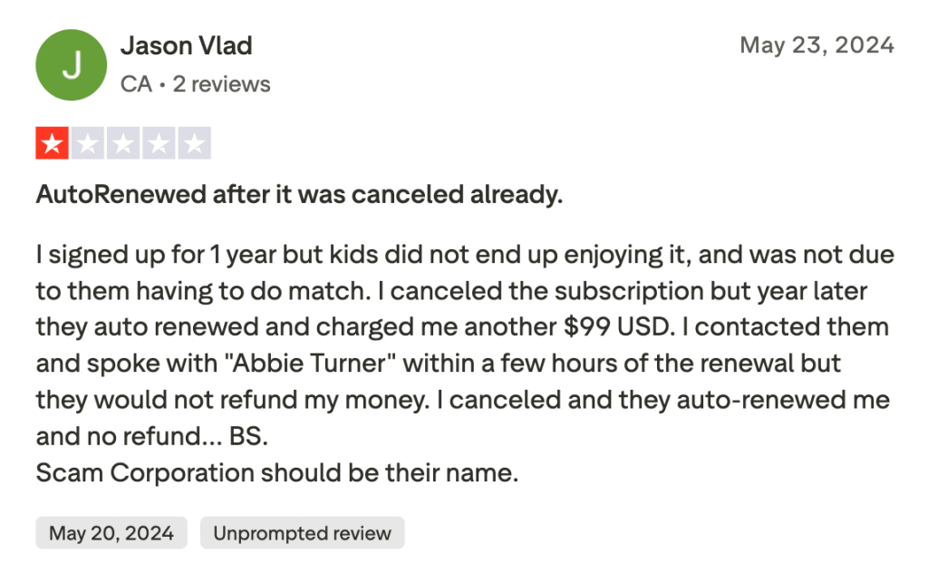 Common complaints about SplashLearn: