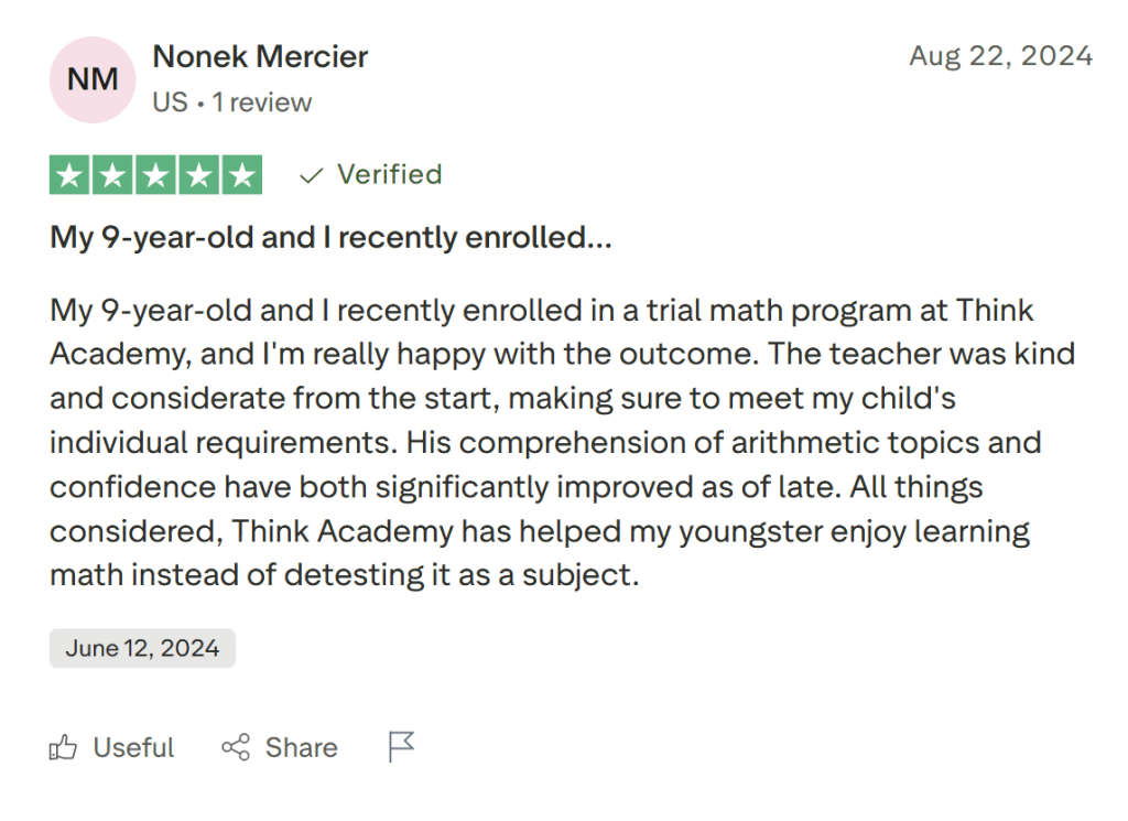 Think Academy US reviews: Teaching methodology