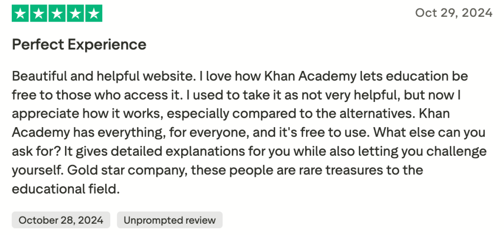 Khan Academy for kids reviews