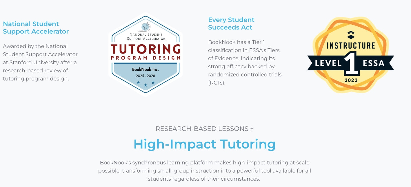Is the BookNook Tutoring Approach Effective?