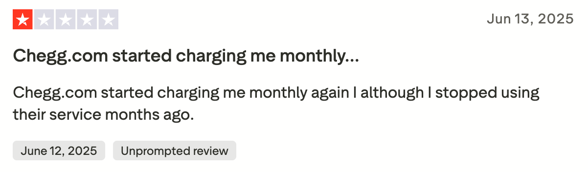 Complaints About Chegg