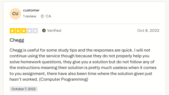 Chegg reviews from students and parents: How good is the approach?