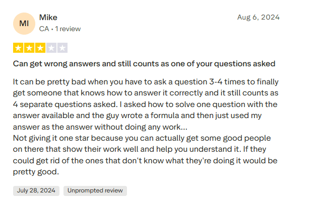 Chegg review: Learning effectiveness