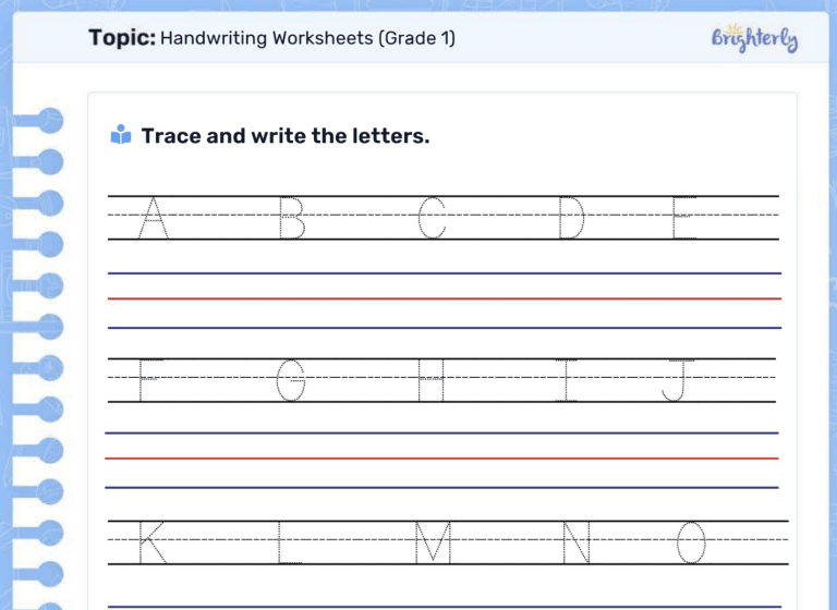 Handwriting practice worksheets PDF | Free Download