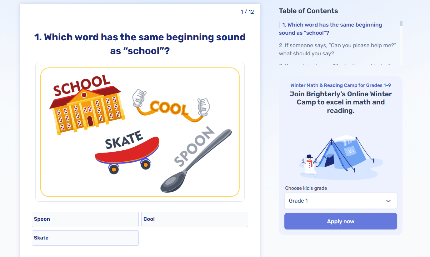 Why address the Brighterly homework help website?