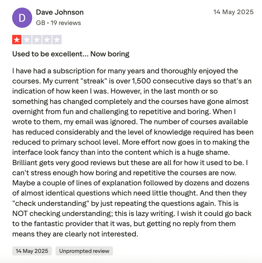 What are the pros and cons of Brilliant.org?