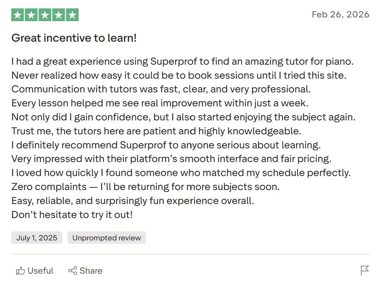 Superprof Tutoring Reviews: Effectiveness