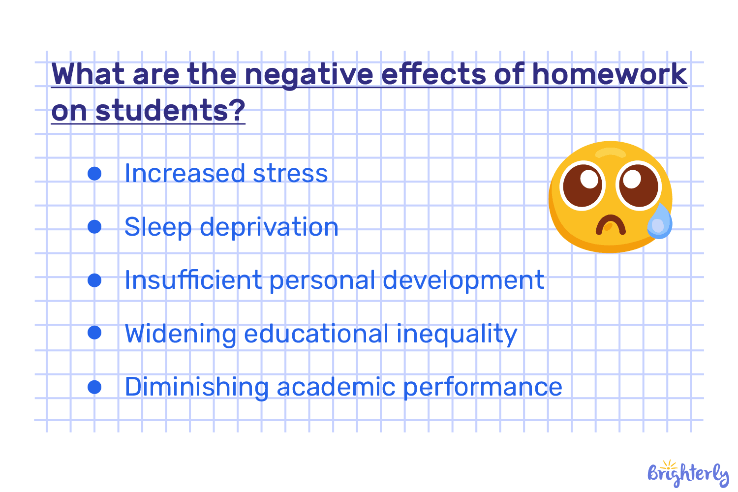 What are the negative effects of homework on students?