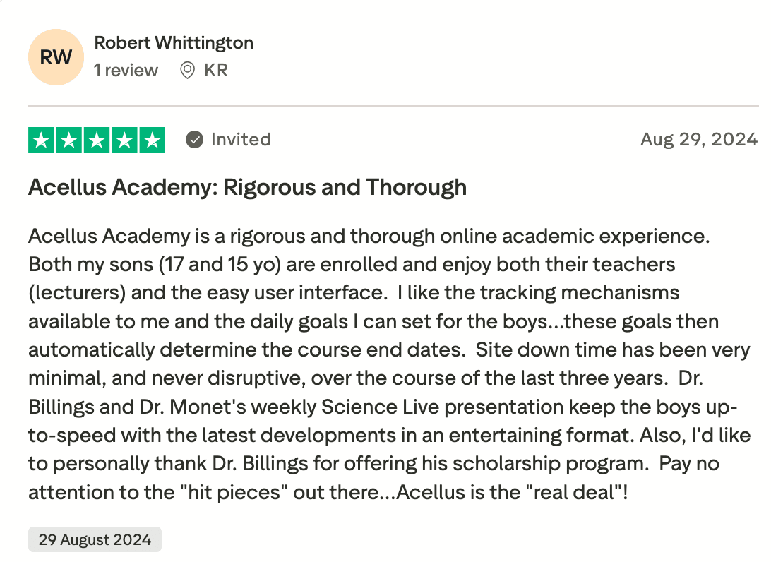 How does Acellus Academy work? User experience feedback