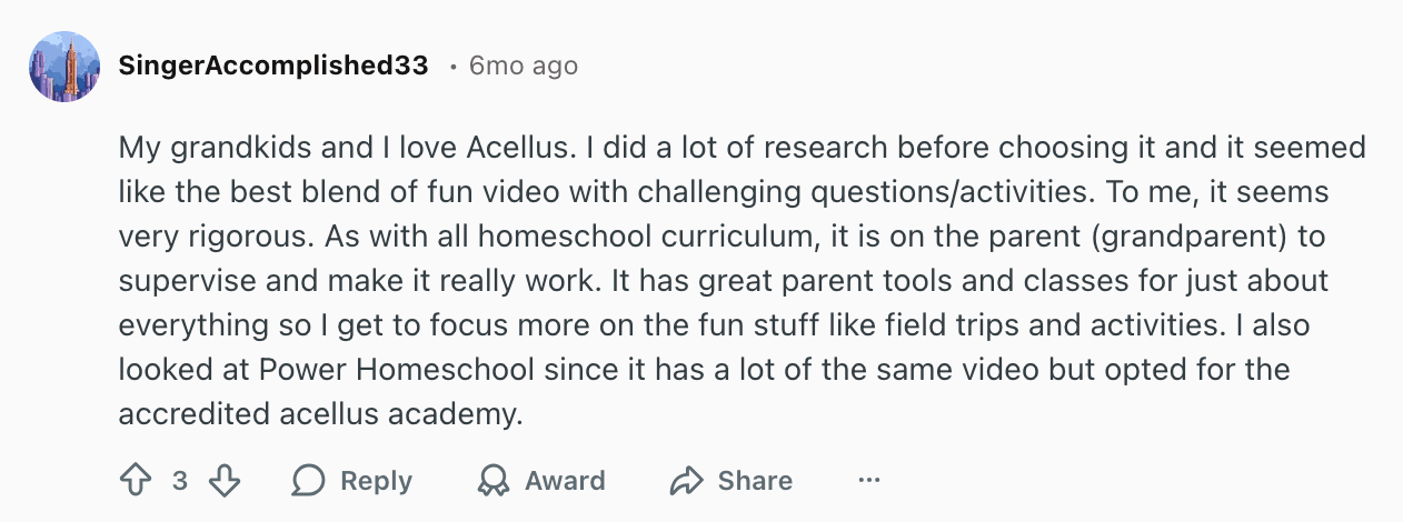 What are the pros and cons of Acellus Academy?