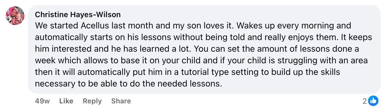 What users love about Acellus Academy?