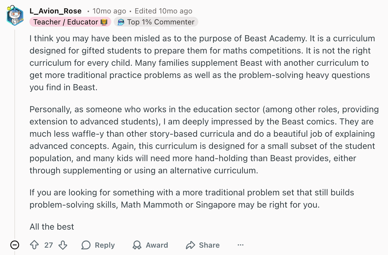 Beast Academy math curriculum review: Unique, but not for everyone