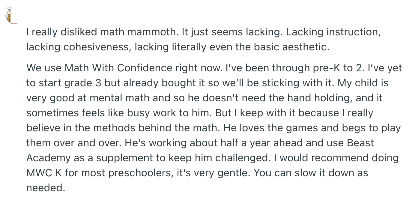 What Users Dislike About Math Mammoth