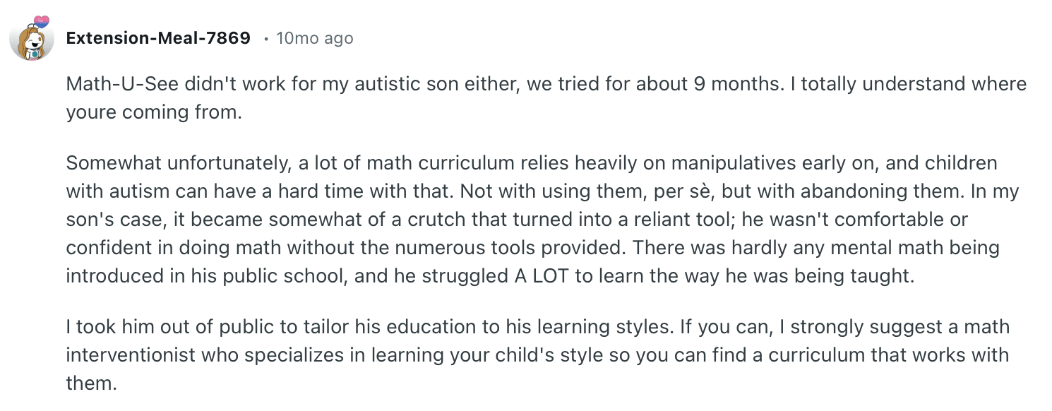 What are the pros and cons of Math U See?