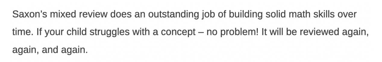 What are the pros and cons of Saxon Math?