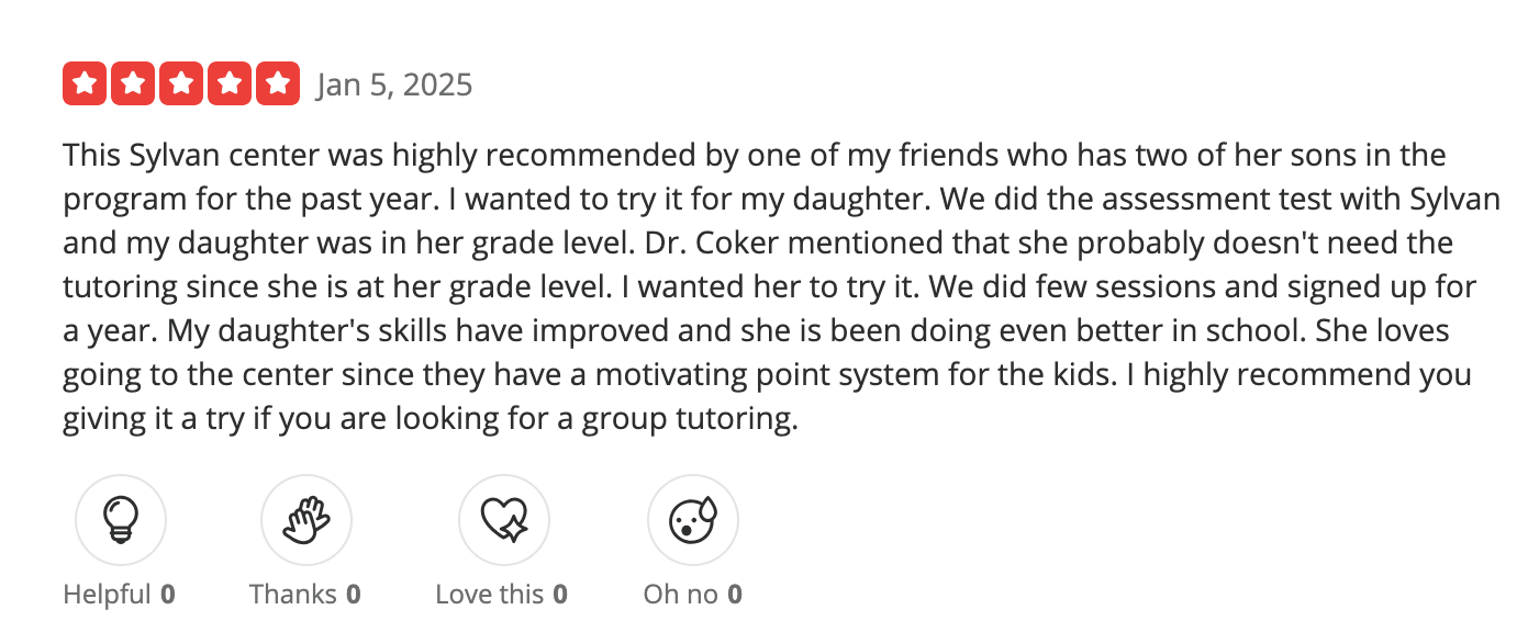 Sylvan Reviews
