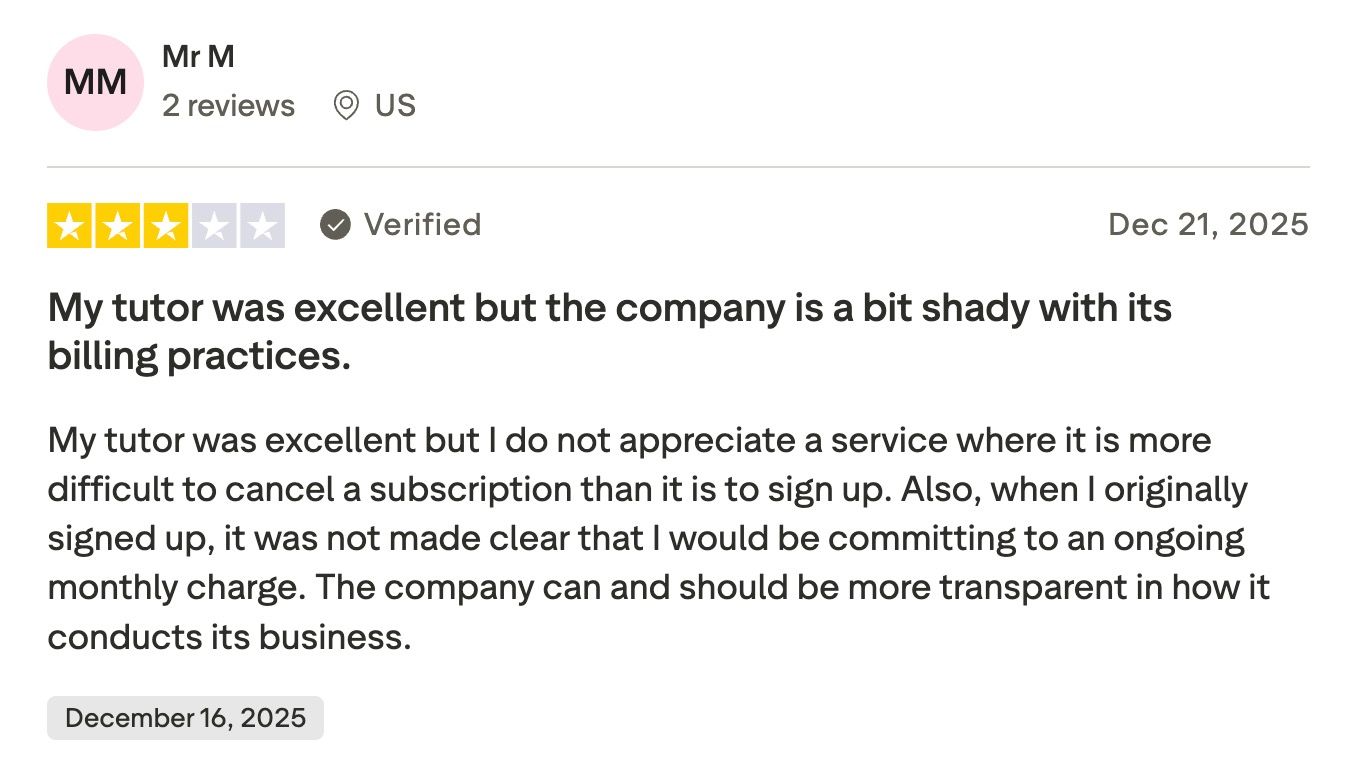 Varsity Tutors reviews