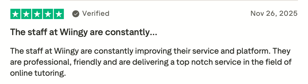 Wiingy reviews: Customer support