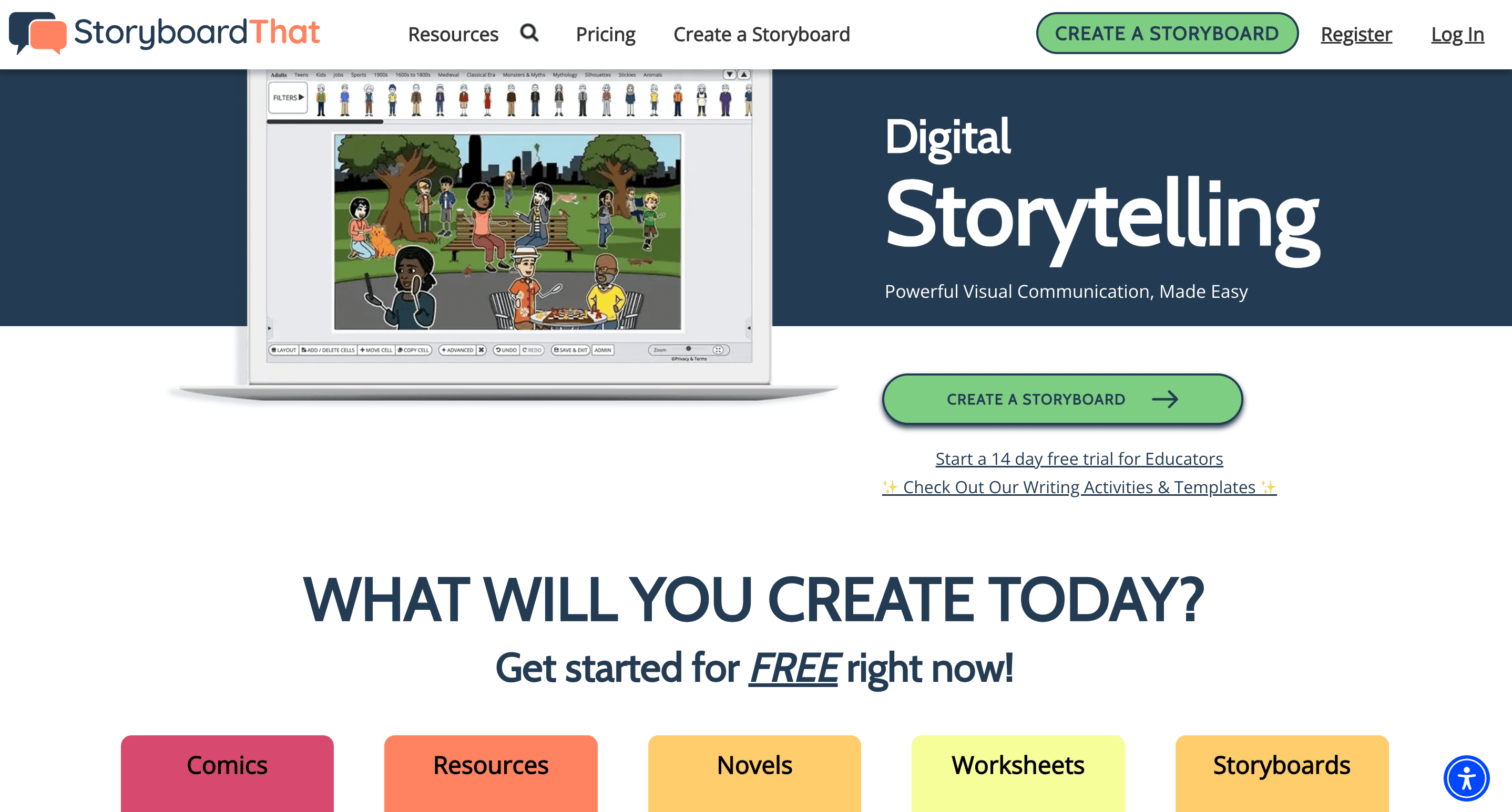 #8 Storyboard That creative writing tool