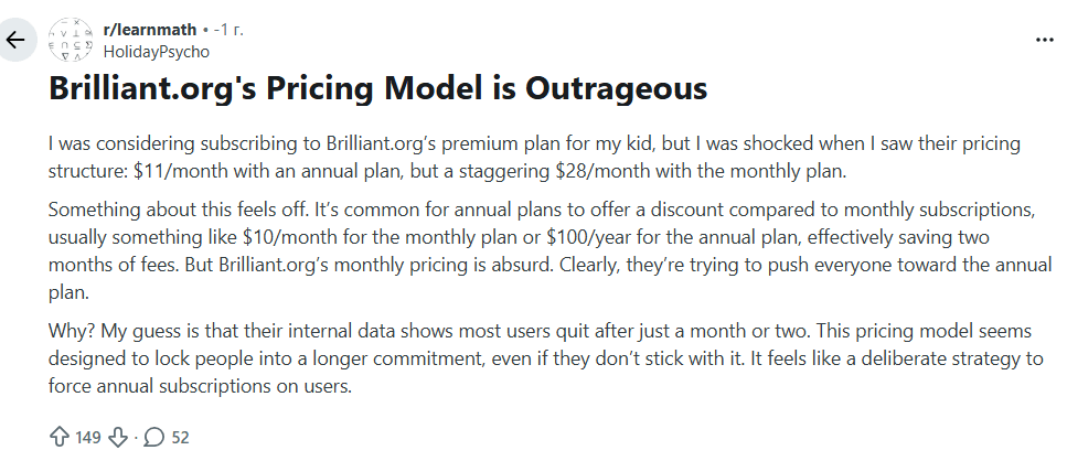 How much does Brilliant.org cost?